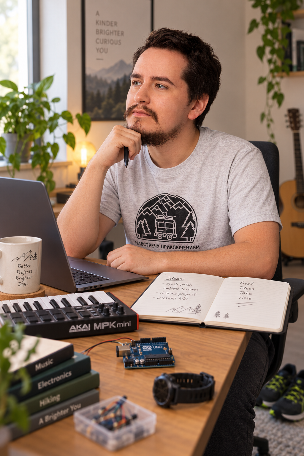Maksim at his desk